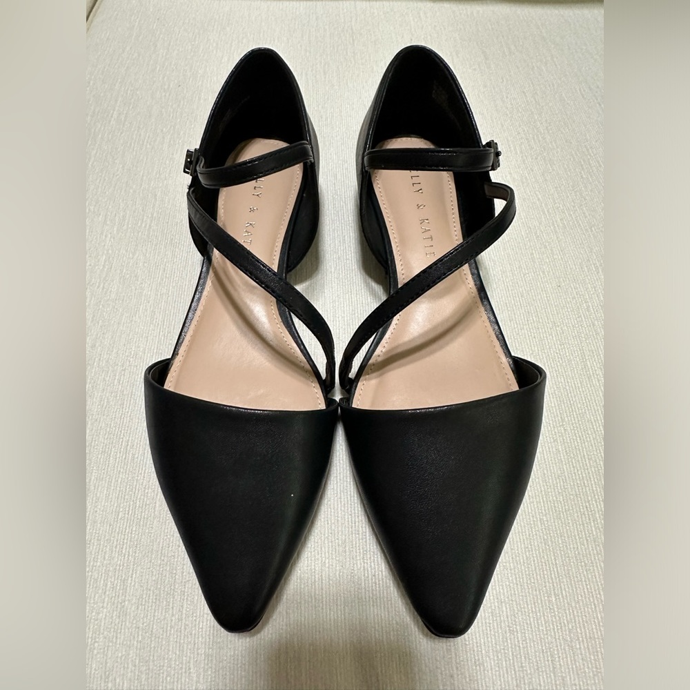Kelly & Katie Black Summer Nappa Pumps Size 8